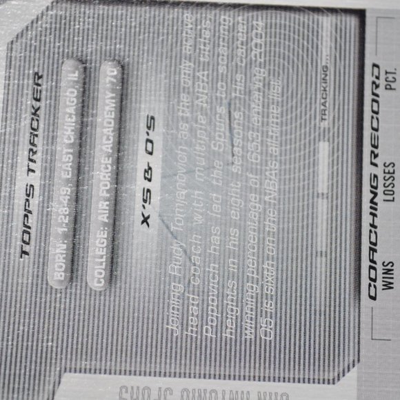 GREGG POPOVICH 2004-05 Topps Total Silver Rookie #411 RC San Antonio Spurs HOF - Picture 7 of 7